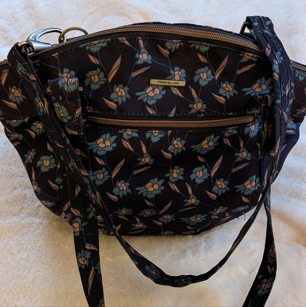 Travelon Anti-Theft Floral Shoulder Bag